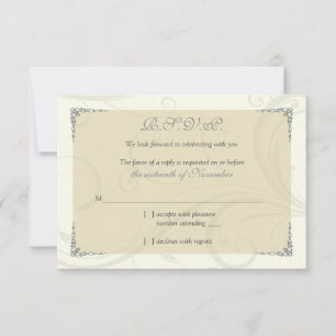 Antike Silber Gold Keltische Knoten Hochzeit Antwo RSVP Karte