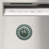 Antike Silberbrosche mit Edelstein Magnet (In Situ (Geschirrspüler))