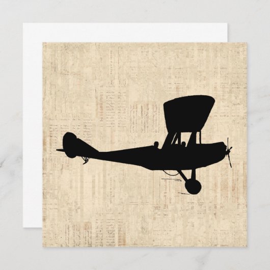 Antike Silhouette Einladung (Vorne/Hinten)