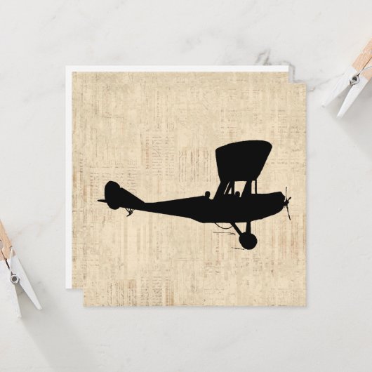 Antike Silhouette Karte (Vorderseite/Rückseite Beispiel)