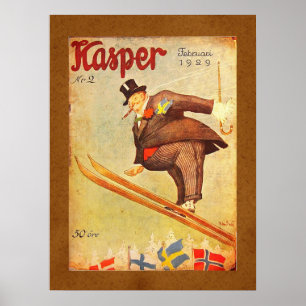 Antike skandinavische Zigarrenwerbung Poster