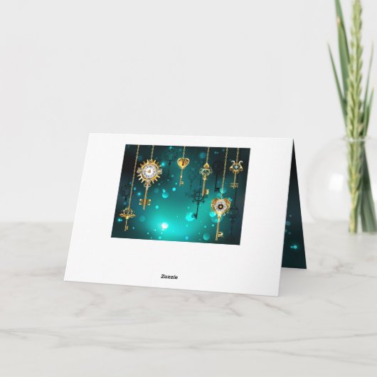 Antike Skeleton Keys on Green Background (Rückseite)