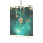 Antike Skeleton Keys on Green Background Autolufterfrischer (Links)