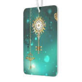 Antike Skeleton Keys on Green Background Autolufterfrischer (Links)