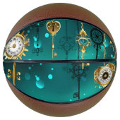 Antike Skeleton Keys on Green Background Basketball (Vorderseite)