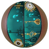 Antike Skeleton Keys on Green Background Basketball (Vertikal)