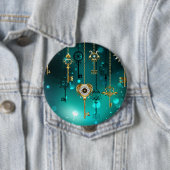 Antike Skeleton Keys on Green Background Button (Beispiel)