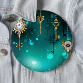 Antike Skeleton Keys on Green Background Button (Beispiel)