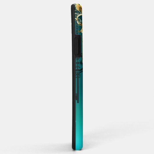 Antike Skeleton Keys on Green Background Case-Mate iPhone Hülle (Hinten/Rechts)