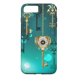 Antike Skeleton Keys on Green Background Case-Mate iPhone Hülle