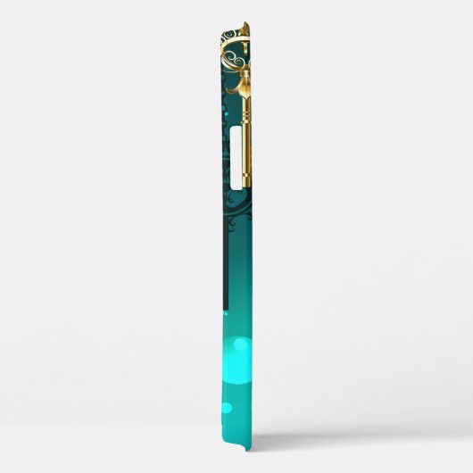 Antike Skeleton Keys on Green Background Case-Mate iPhone Hülle (Rückseite / Rechts)