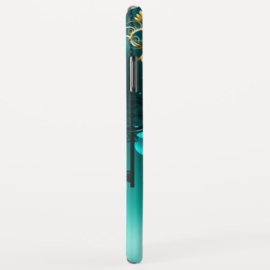 Antike Skeleton Keys on Green Background Case-Mate iPhone Hülle (Hinten/Rechts)