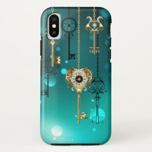 Antike Skeleton Keys on Green Background Case-Mate iPhone Hülle