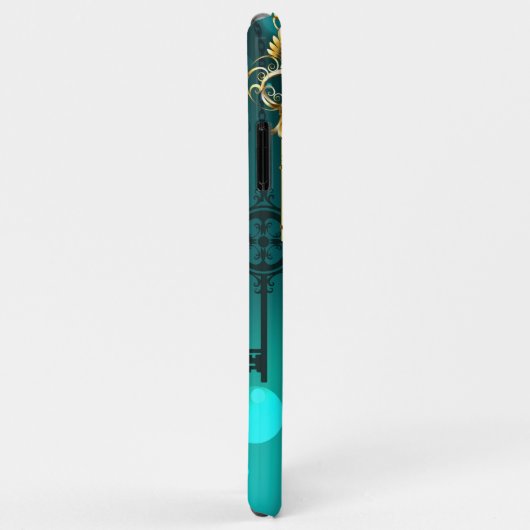 Antike Skeleton Keys on Green Background Case-Mate iPhone Hülle (Hinten/Rechts)