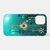 Antike Skeleton Keys on Green Background Case-Mate iPhone Hülle (Rückseite (Horizontal))