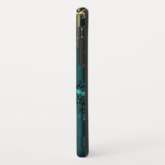 Antike Skeleton Keys on Green Background Case-Mate iPhone Hülle (Hinten/Links)