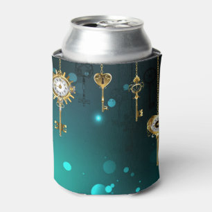 Antike Skeleton Keys on Green Background Dosenkühler