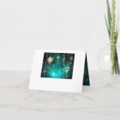 Antike Skeleton Keys on Green Background Einladung (Rückseite)