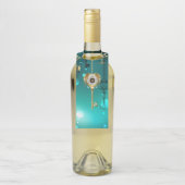 Antike Skeleton Keys on Green Background Flaschenanhänger (Auf Flasche)