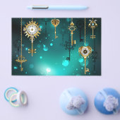 Antike Skeleton Keys on Green Background Flyer (Einzeln)