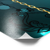 Antike Skeleton Keys on Green Background Fotodruck (Ecke)