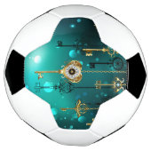 Antike Skeleton Keys on Green Background Fußball (Gedreht)