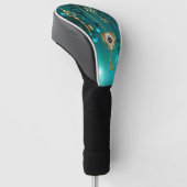 Antike Skeleton Keys on Green Background Golf Headcover (angewinkelt)