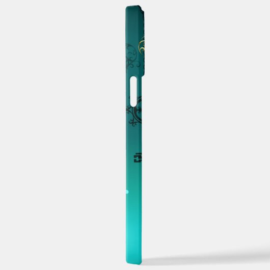 Antike Skeleton Keys on Green Background iPhone Hülle (Rechte Seite)