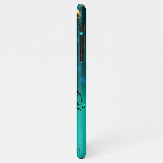 Antike Skeleton Keys on Green Background iPhone Hülle (Linke Seite)