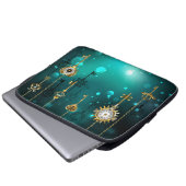 Antike Skeleton Keys on Green Background Laptopschutzhülle (Vorne Knopf)