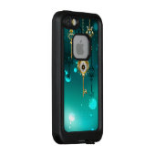 Antike Skeleton Keys on Green Background LifeProof iPhone Hülle (Hinten/Rechts)