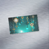 Antike Skeleton Keys on Green Background Magnetische Visitenkarte (Beispiel)