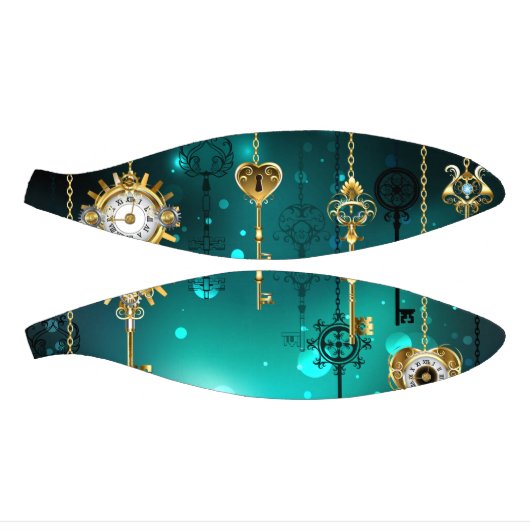 Antike Skeleton Keys on Green Background Mini Basketball (Panele)