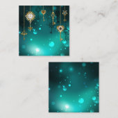 Antike Skeleton Keys on Green Background Mitteilungskarte (Vorne/Hinten)