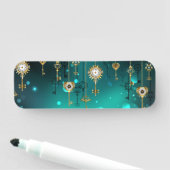 Antike Skeleton Keys on Green Background Namensschild (Beispiel)