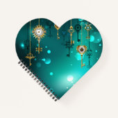 Antike Skeleton Keys on Green Background Notizblock (Vorderseite)