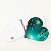 Antike Skeleton Keys on Green Background Notizblock (Innenseite)