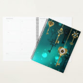 Antike Skeleton Keys on Green Background Planer (Anzeige)