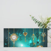 Antike Skeleton Keys on Green Background Programm (Stehend Vorderseite)