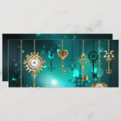 Antike Skeleton Keys on Green Background Programm (Vorne/Hinten)