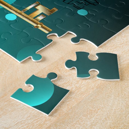 Antike Skeleton Keys on Green Background Puzzle (Seite)