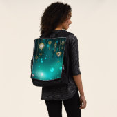 Antike Skeleton Keys on Green Background Rucksack (Ausgewaschen)