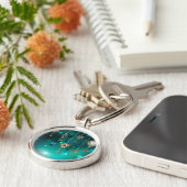 Antike Skeleton Keys on Green Background Schlüsselanhänger (Seite)