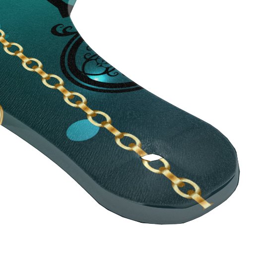 Antike Skeleton Keys on Green Background Schneidebrett (Ecke)