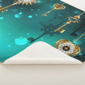 Antike Skeleton Keys on Green Background Sherpadecke (3/4)