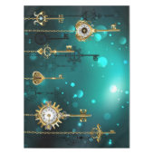 Antike Skeleton Keys on Green Background Tischdecke (Vorderseite)