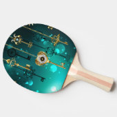 Antike Skeleton Keys on Green Background Tischtennis Schläger (Seitenansicht)