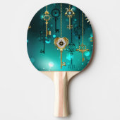 Antike Skeleton Keys on Green Background Tischtennis Schläger (Vorderseite)