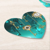 Antike Skeleton Keys on Green Background Untersetzer (angewinkelt)