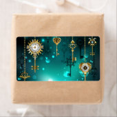 Antike Skeletttasten auf grünem Hintergrund (Insitu)